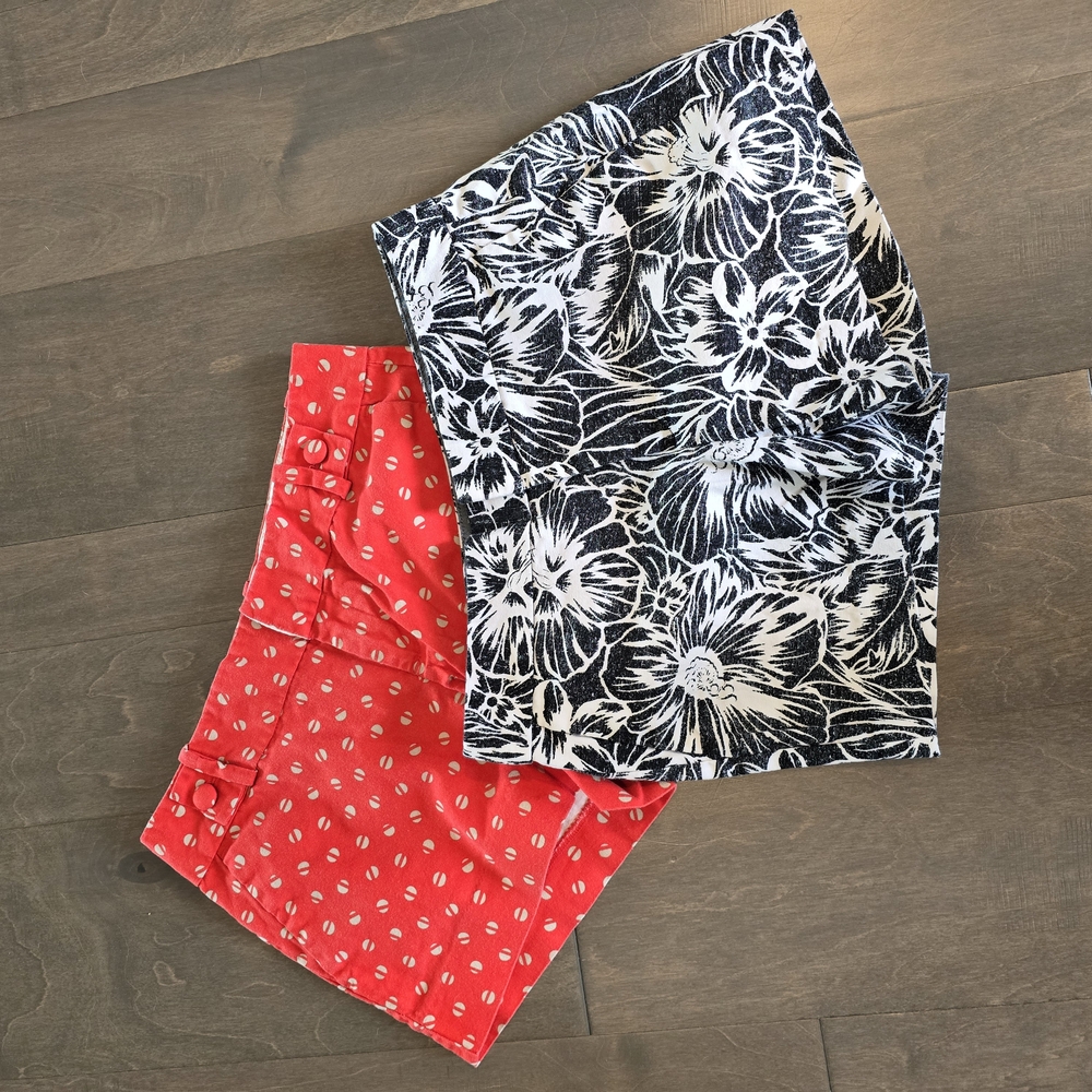 Floral and Polka Dot Women's Shorts Set